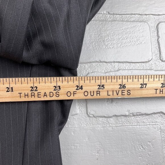 Hart Schaffner Marx Blazer Men 44L Black‎ Gold Trumpeter Wool Classic Career VTG - Picture 11 of 16